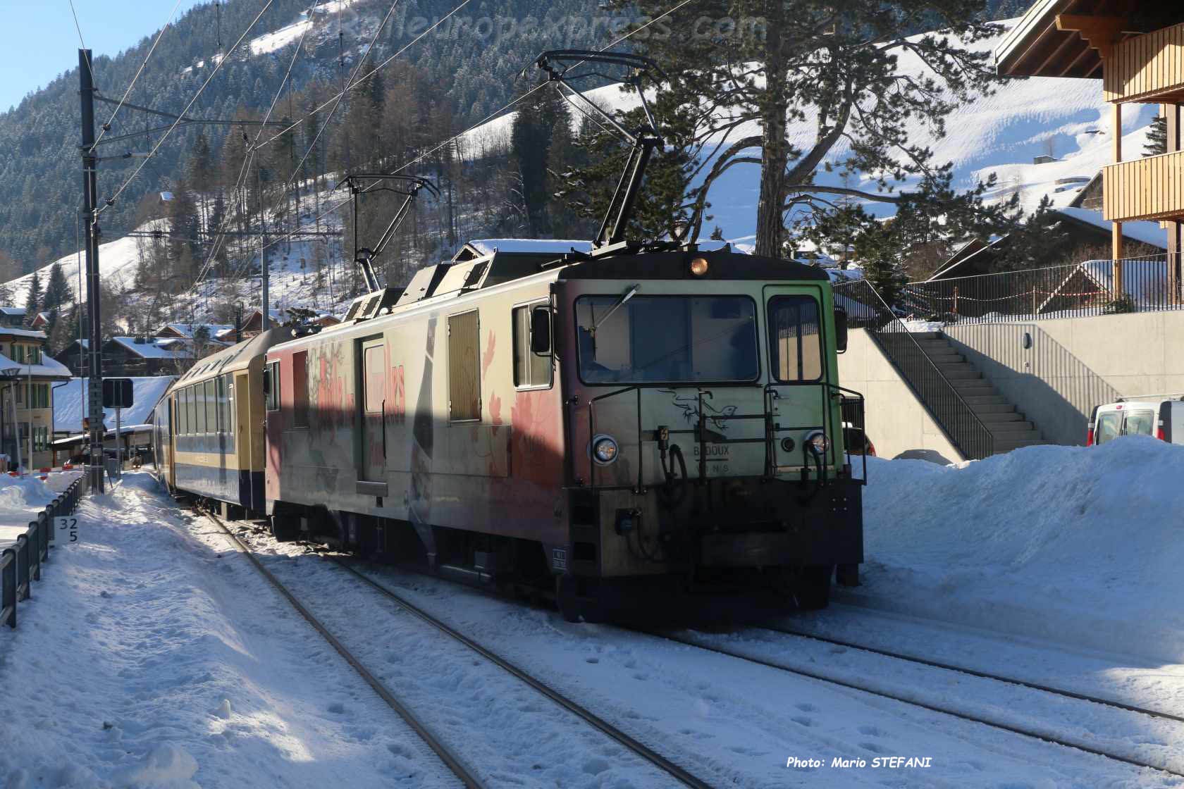 GDe 4/4 MOB à Château d'Oex (CH)