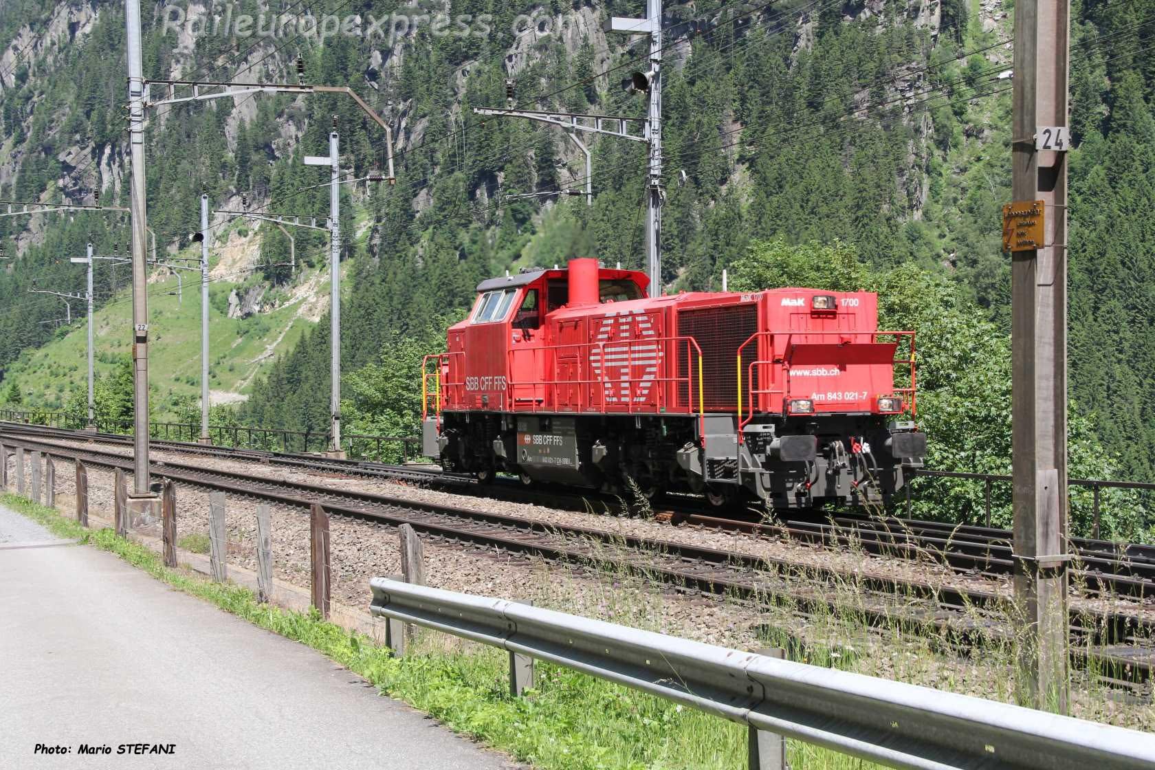 Am 843 021-7 CFF à Göschenen (CH)