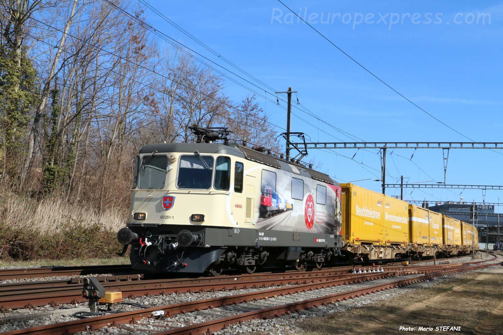 Re 420 251-1 CFF à Boudry (CH)