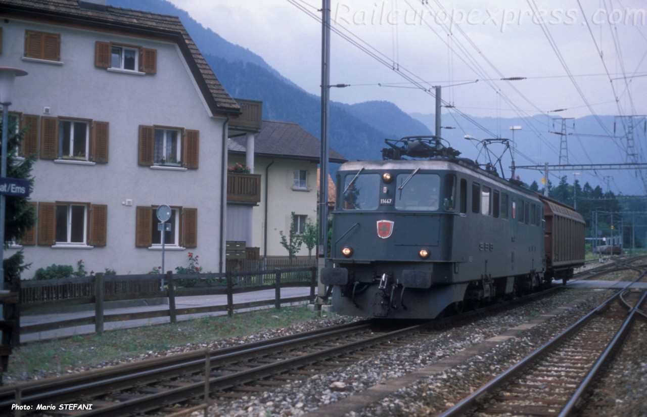 Ae 6/6 11447 CFF à Domat Ems (CH)