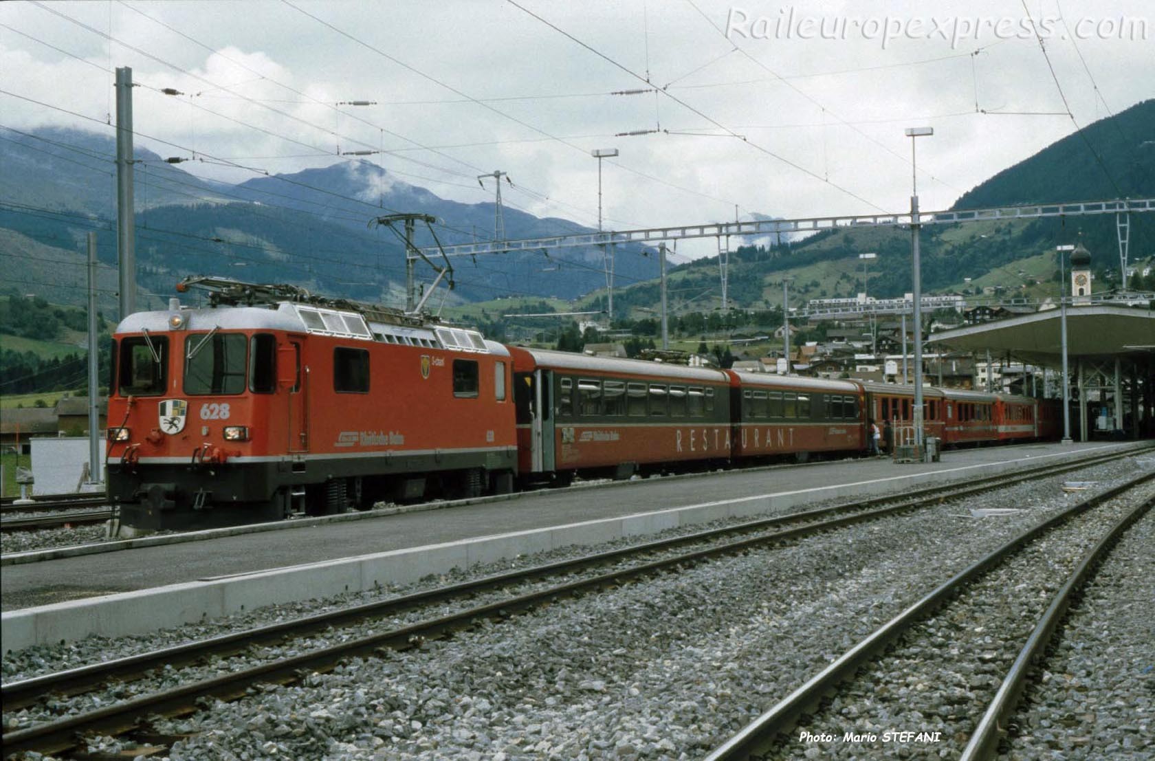 Ge 4/4 II 628 RhB à Disentis (CH)