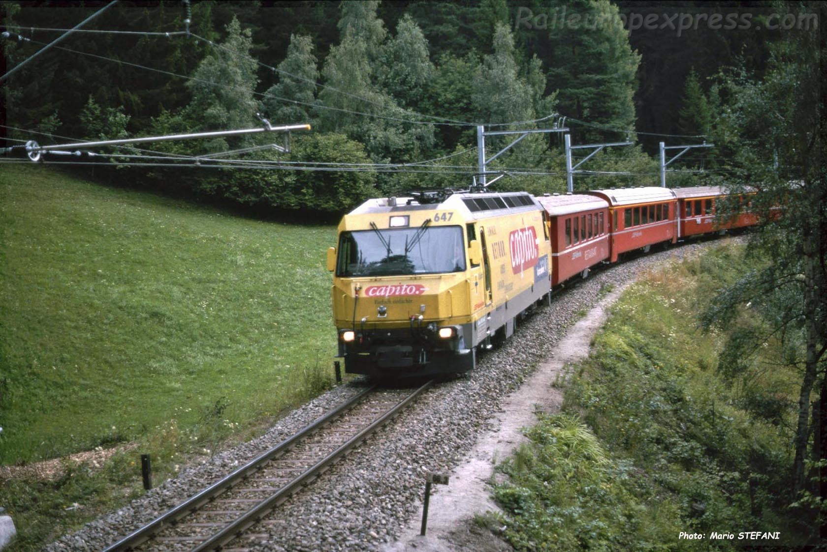 Ge 4/4 III 647 RhB à Filisur (CH)