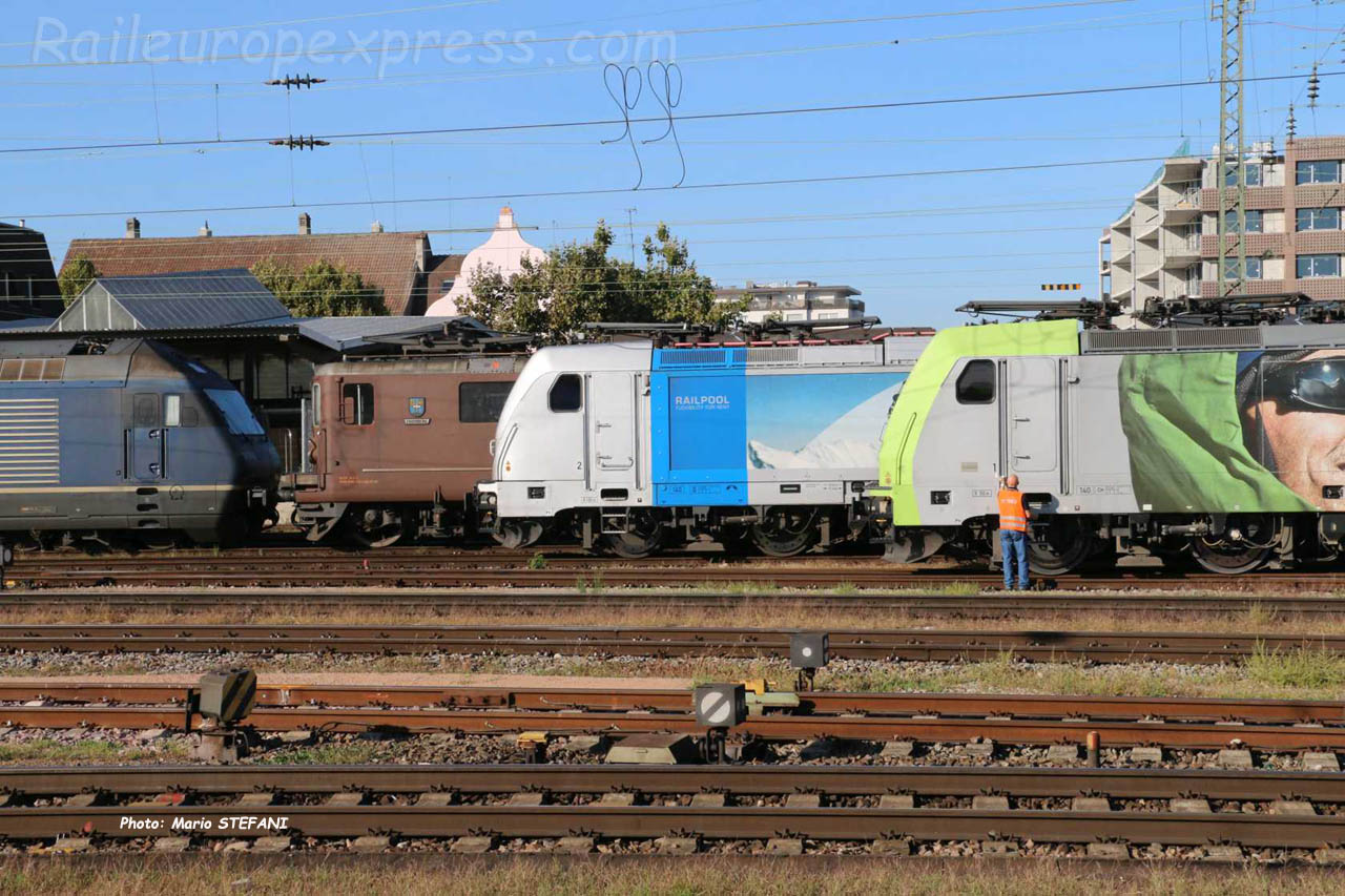 Locomotives BLS à Basel (CH)