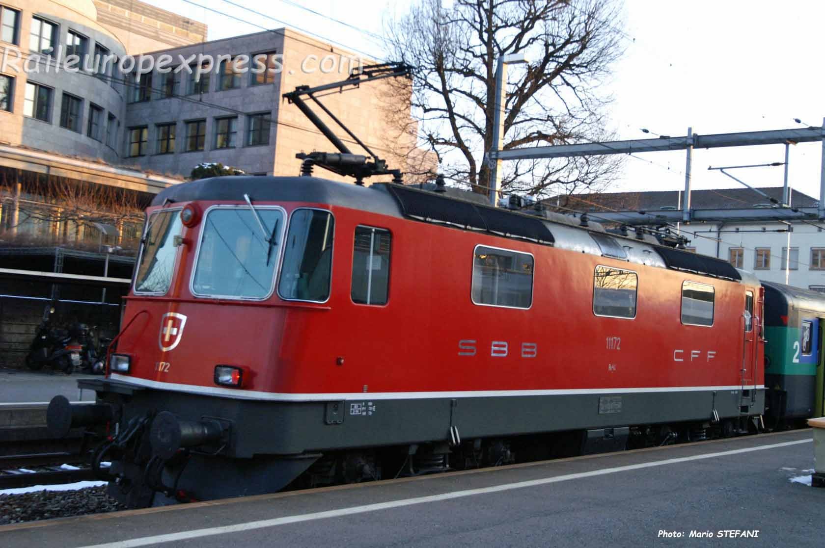 Re 4/4 II 11172 CFF à Aarau (CH)