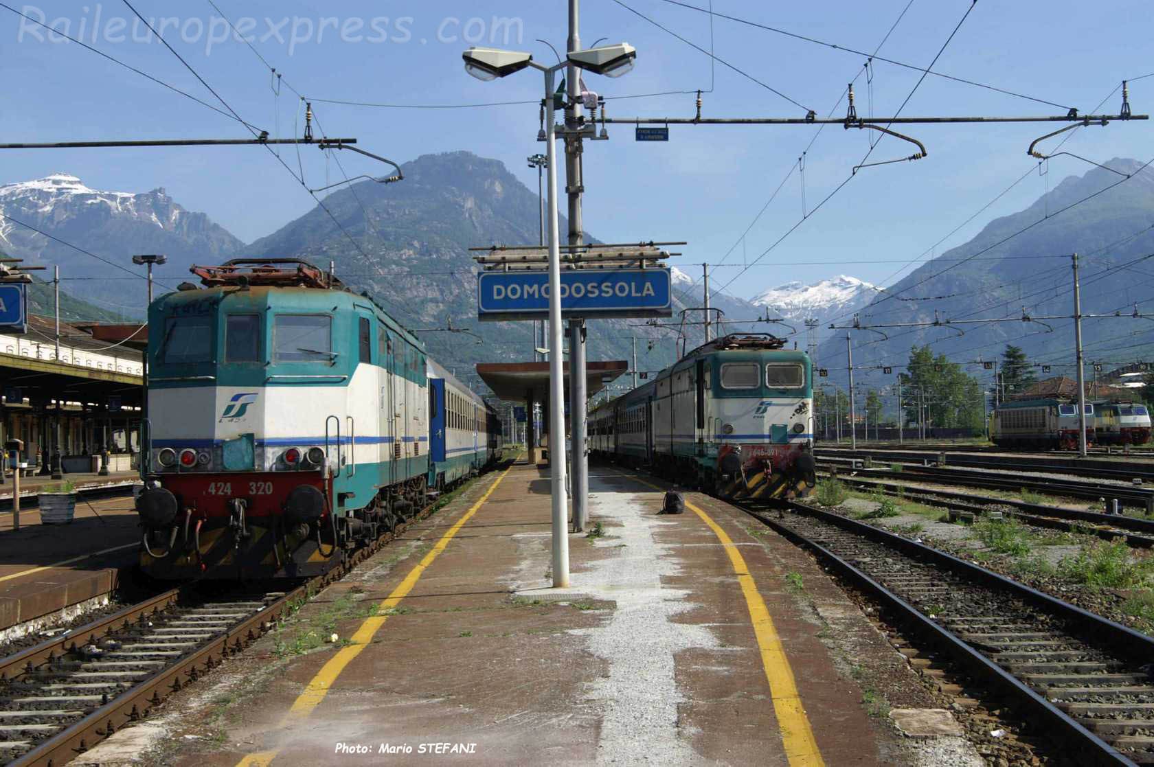 E 424 et E 646 FS à Domodossola (I)