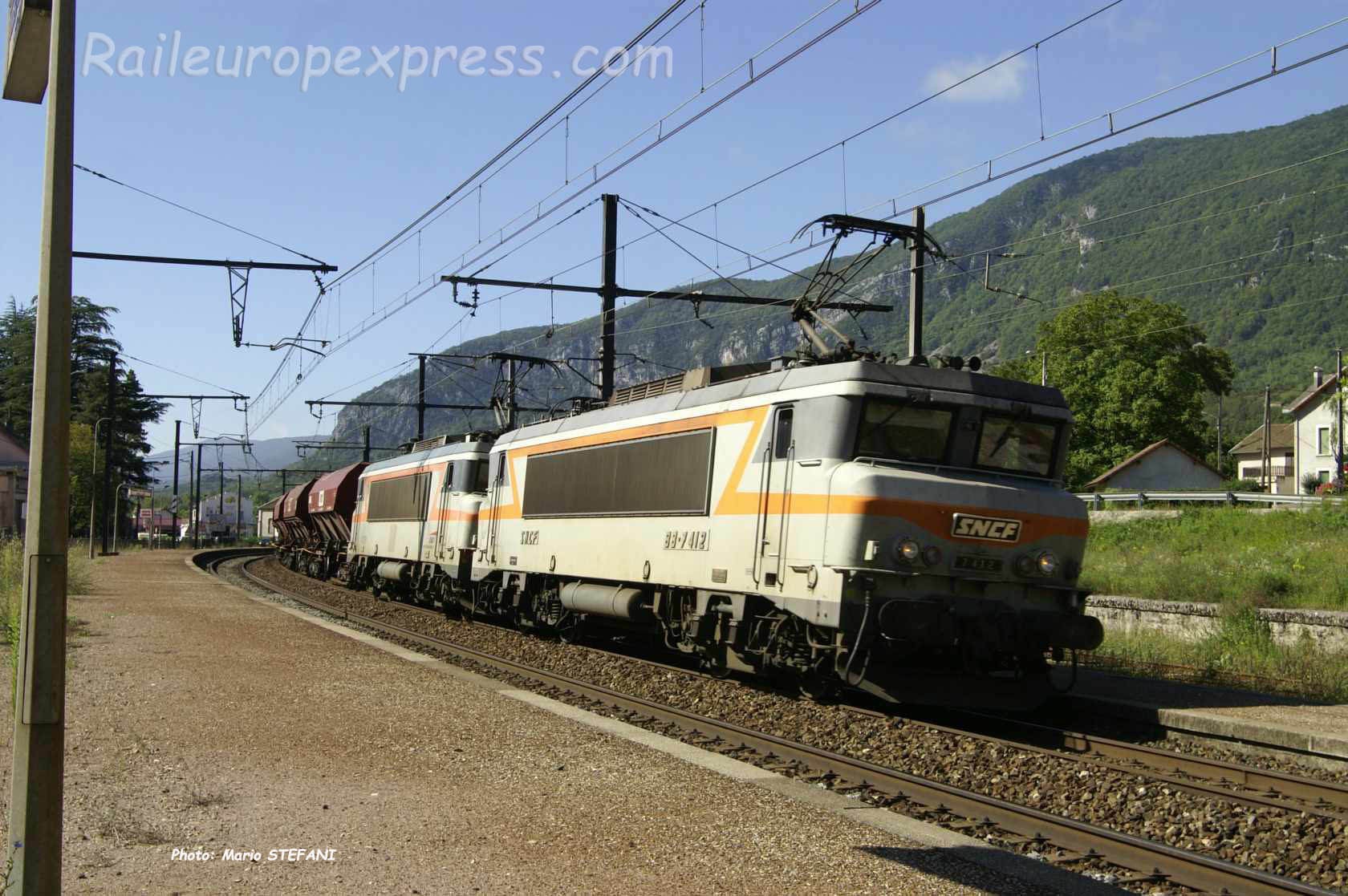 BB 7412 SNCF à Virieu le Grand Belley