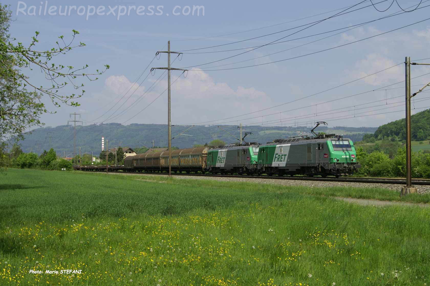 UM de BB 37000 SNCF à Eiken (CH)