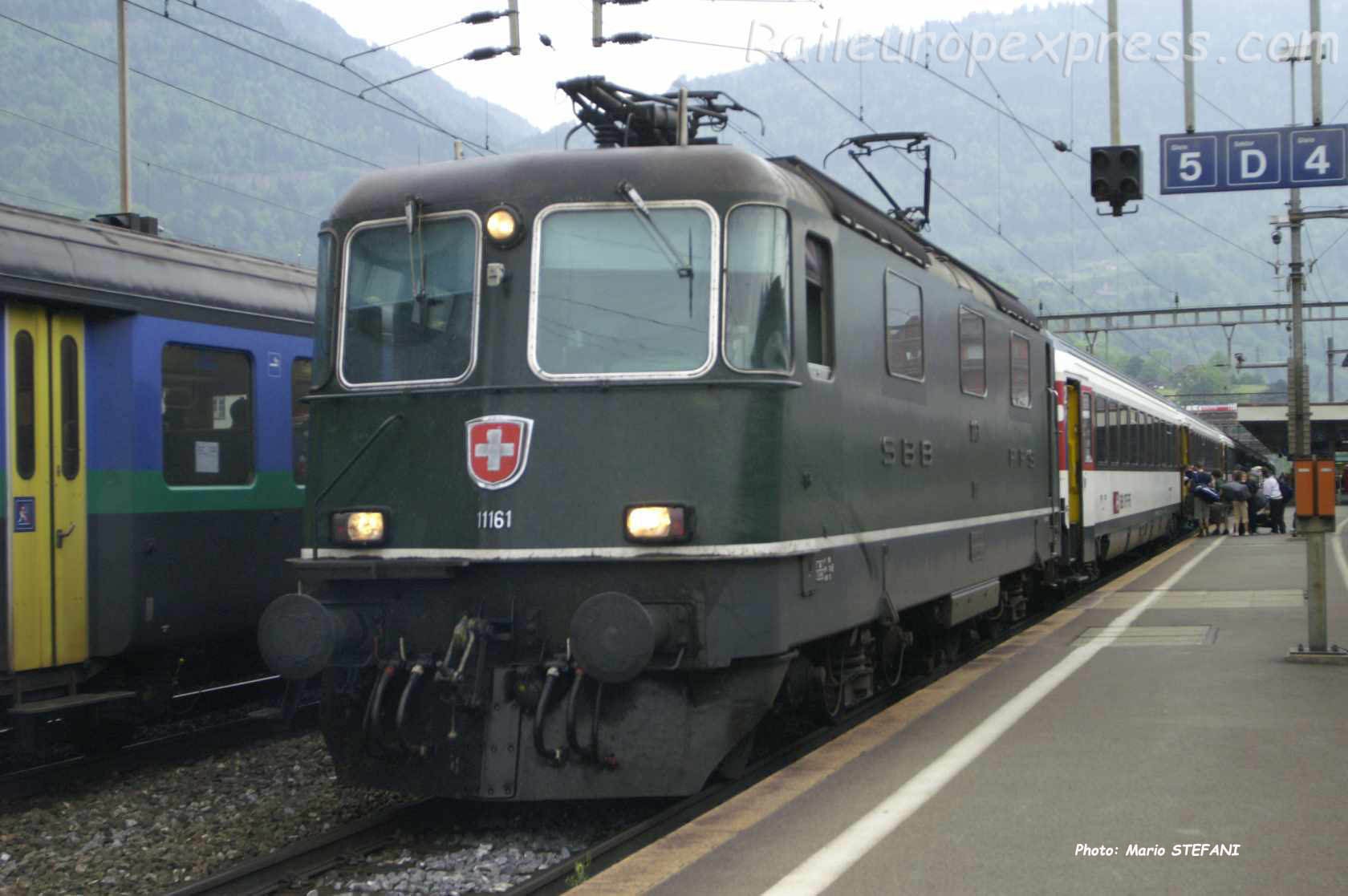 Re 4/4 II 11161 CFF à Arth Goldau (CH)