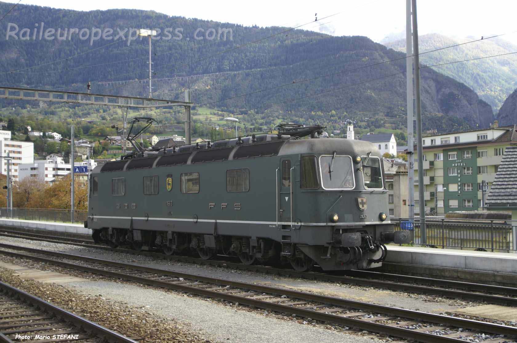 Re 6/6 11663 CFF à Brig (CH)