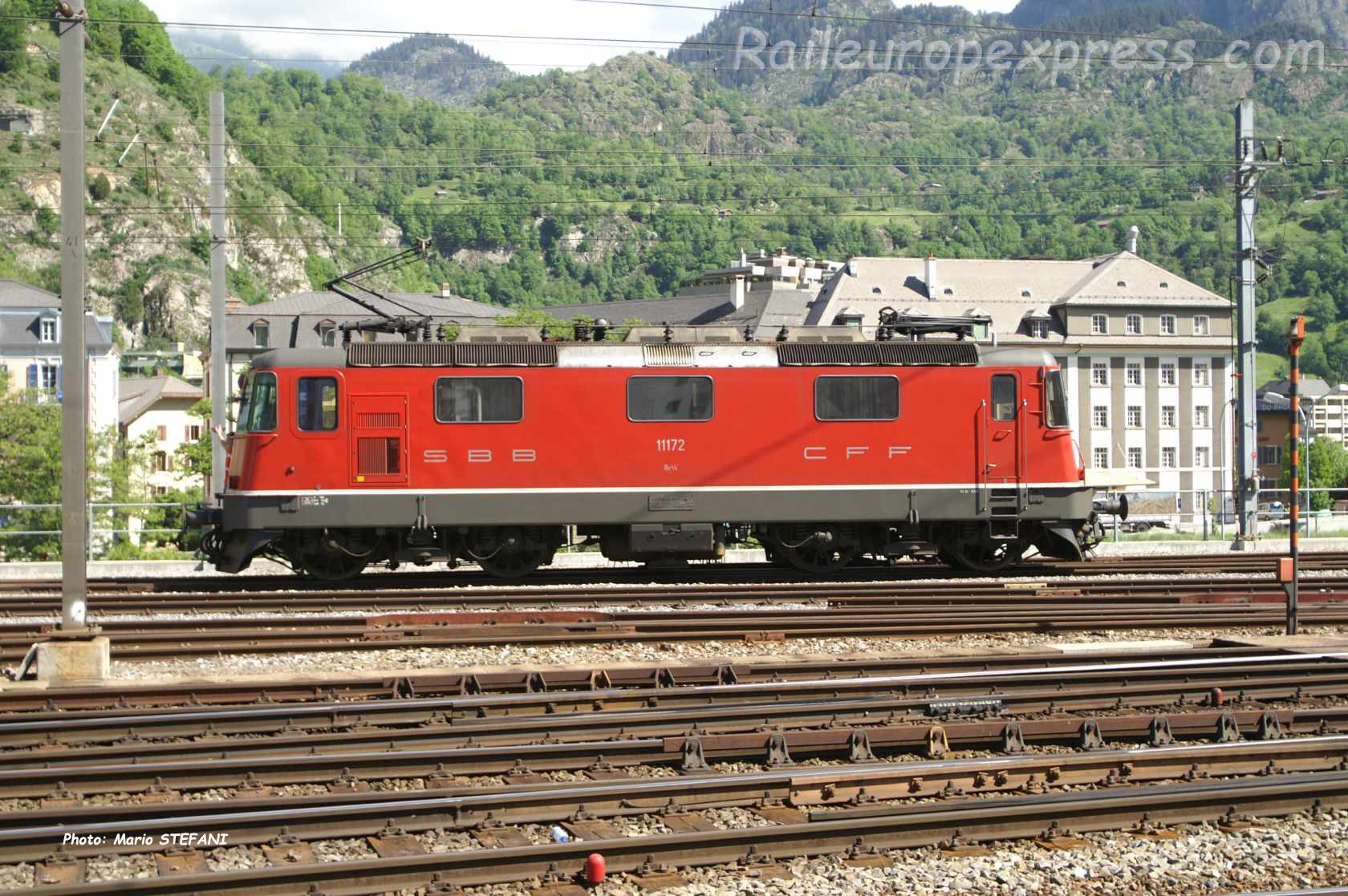 Re 4/4 II 11172 CFF à Brig (CH)