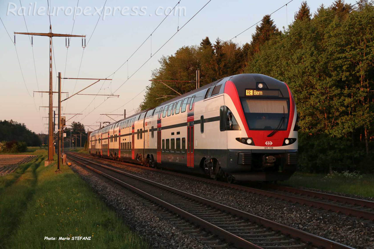 RABe 511 110 CFF à Hindelbank (CH)