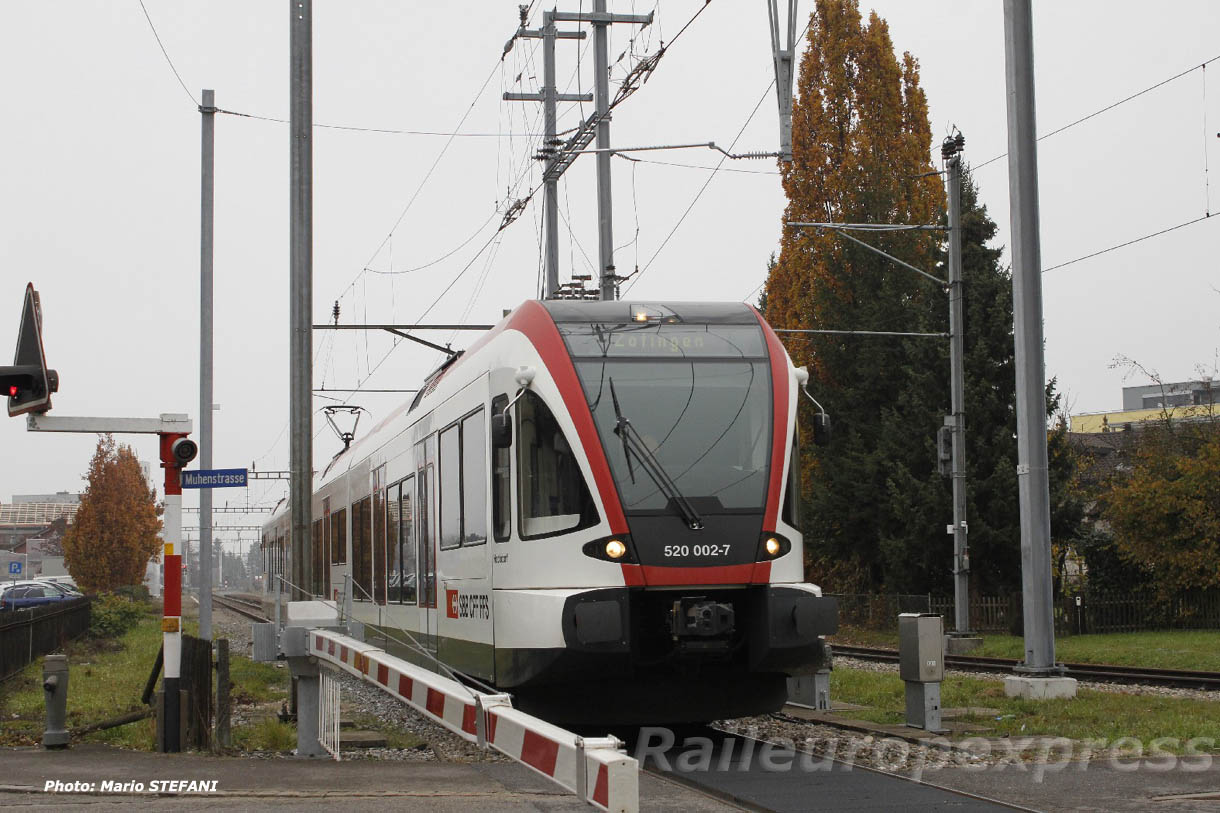 RABe 520 002-7 CFF à Oberentfelden