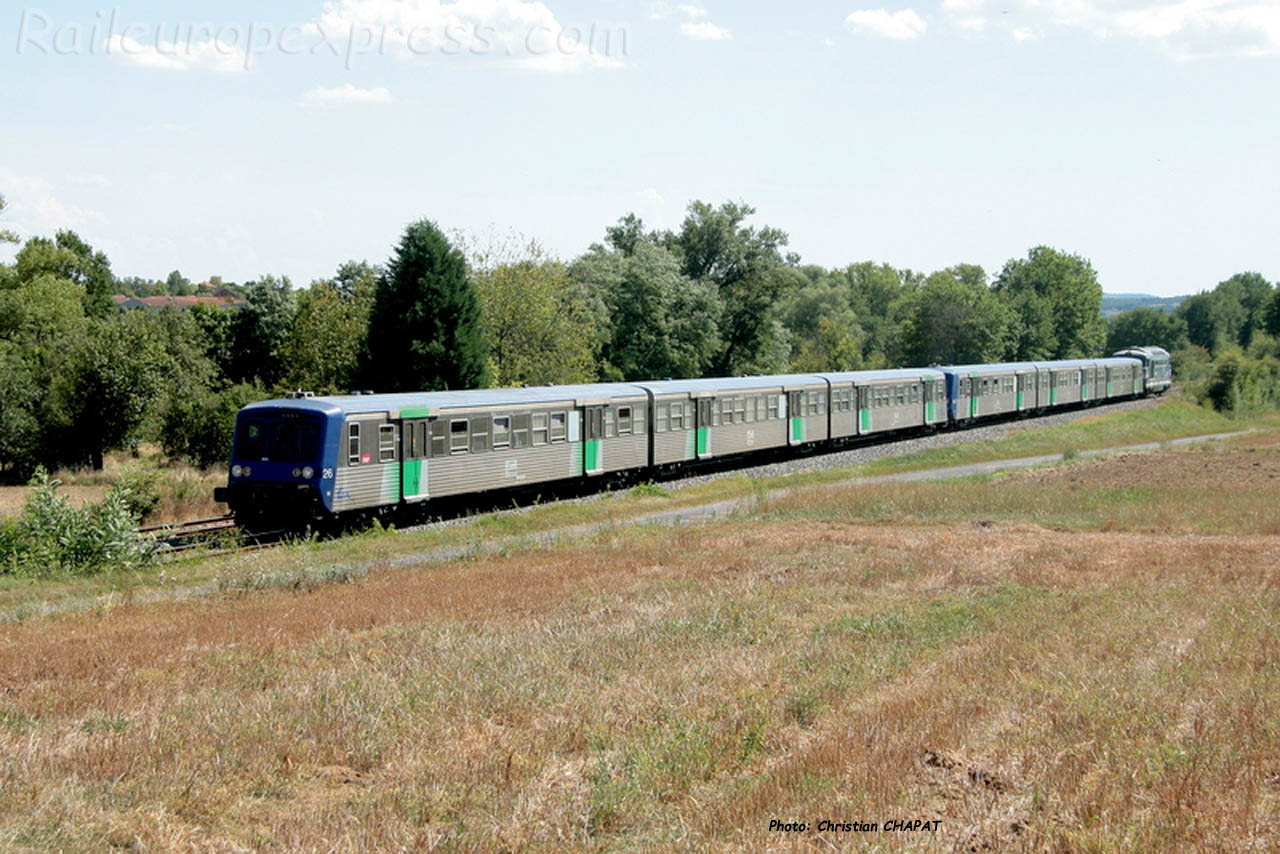 Rame Réversible Régionale SNCF à Arvant (F-43)