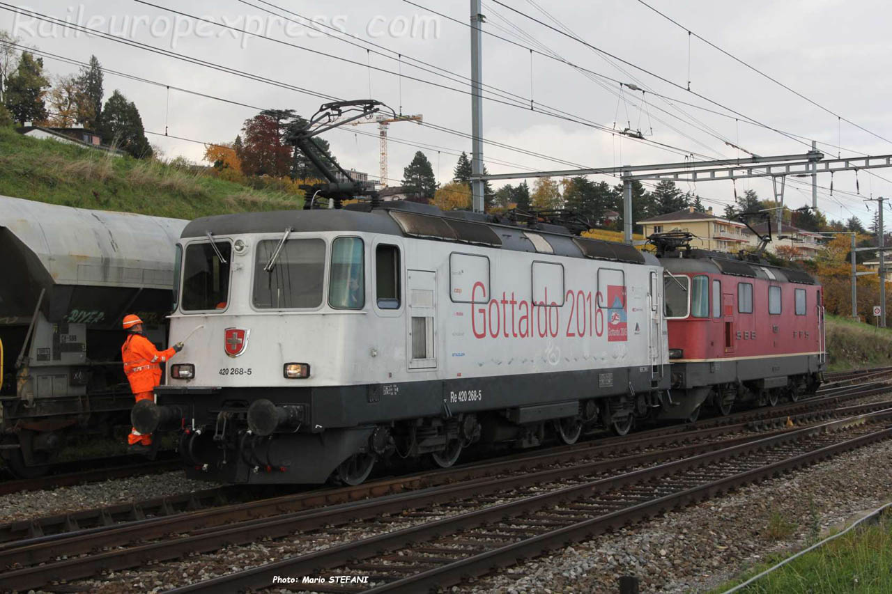 Re 420 268-5 CFF à Auvernier (CH)