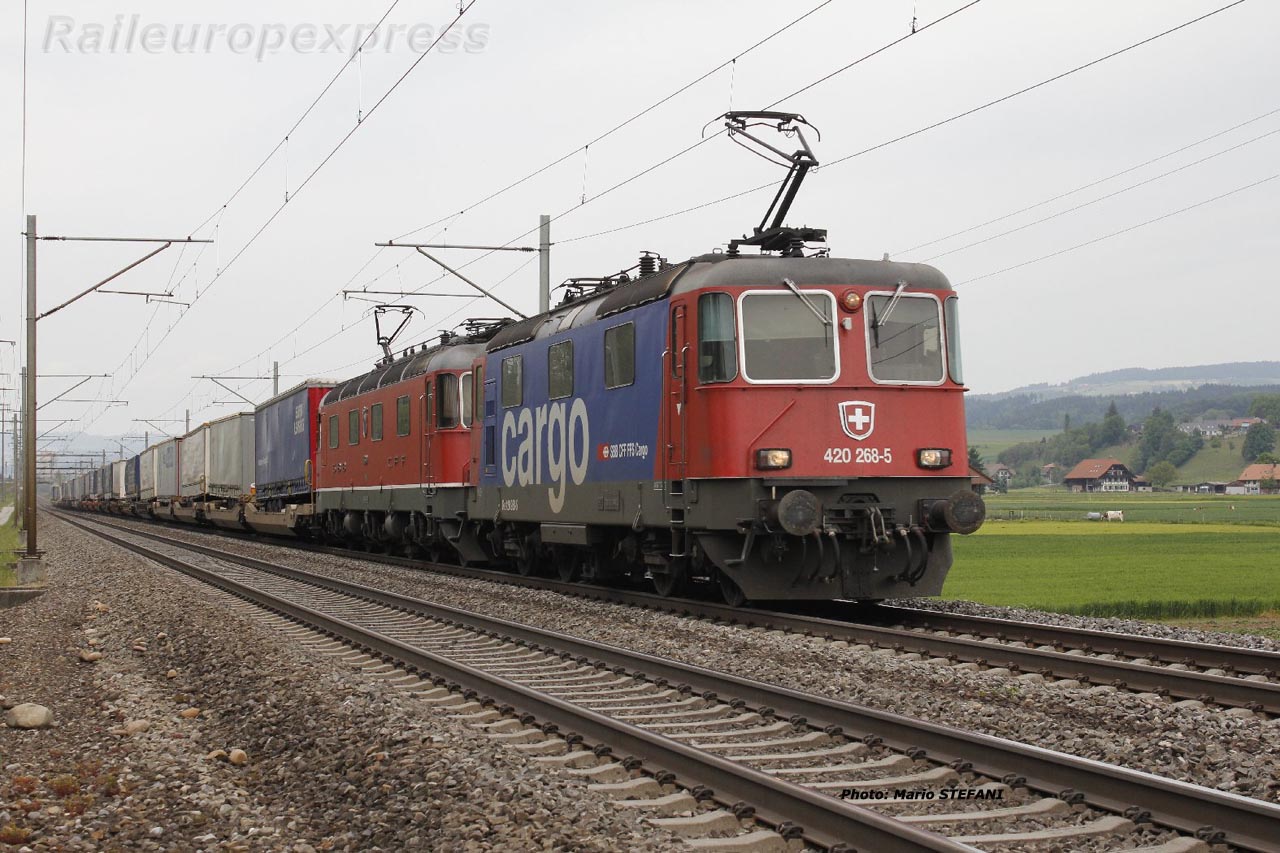 Re 420 268-5 CFF à Kiesen (CH)