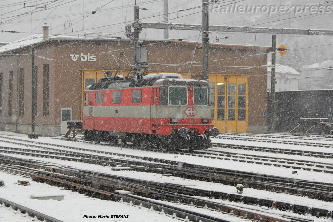 Re 4/4 II 11108 CFF à Brig (CH)