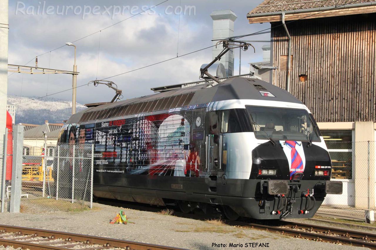 Re 460 028-4 CFF à Yverdon (CH)