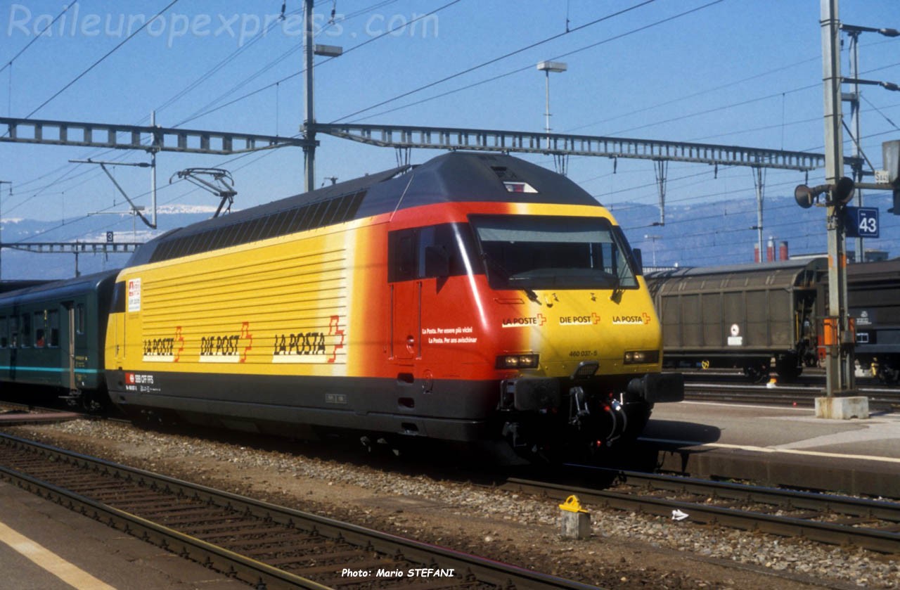 Re 460 037-5 CFF à Yverdon (CH)