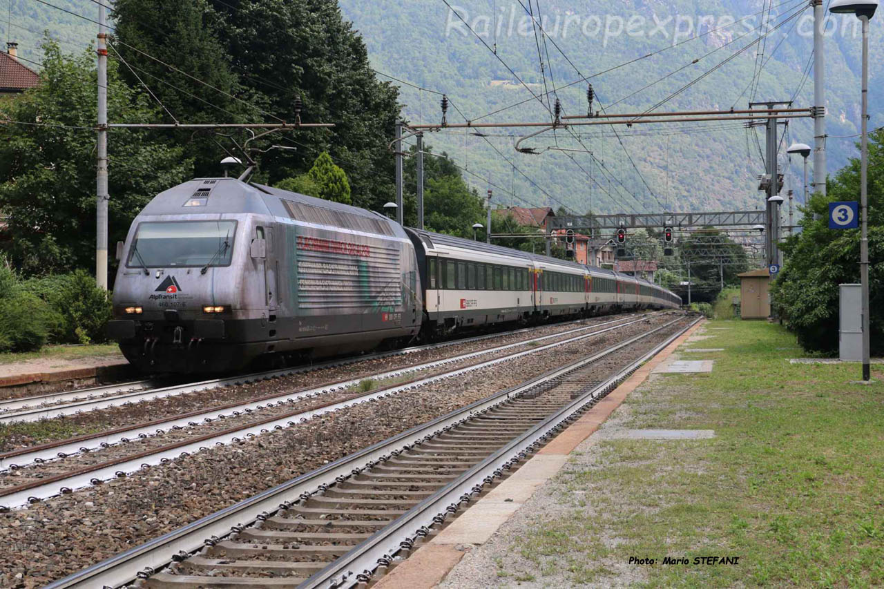 Re 460 107-6 CFF à Varzo (I)