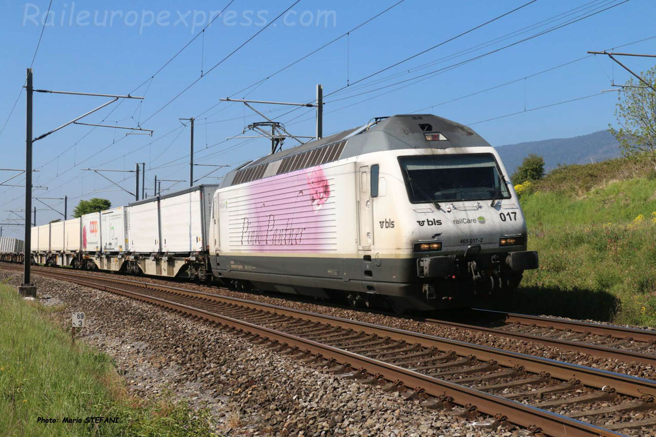 Re 465 017-2 BLS à Auvernier (CH)