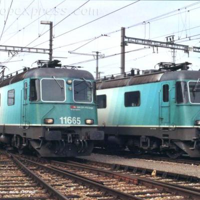 Re 6/6 11665 et 55 CFF à Basel (CH)