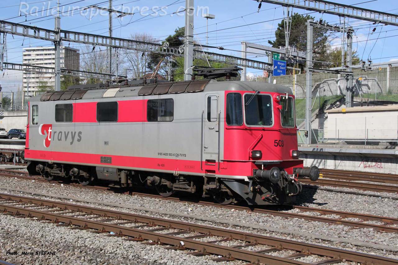 Re 91 85 4420 503-8 Travys à Morges (CH)