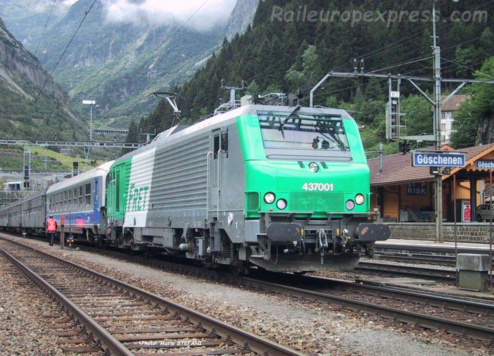 BB 37001 SNCF à Göschenen (CH)