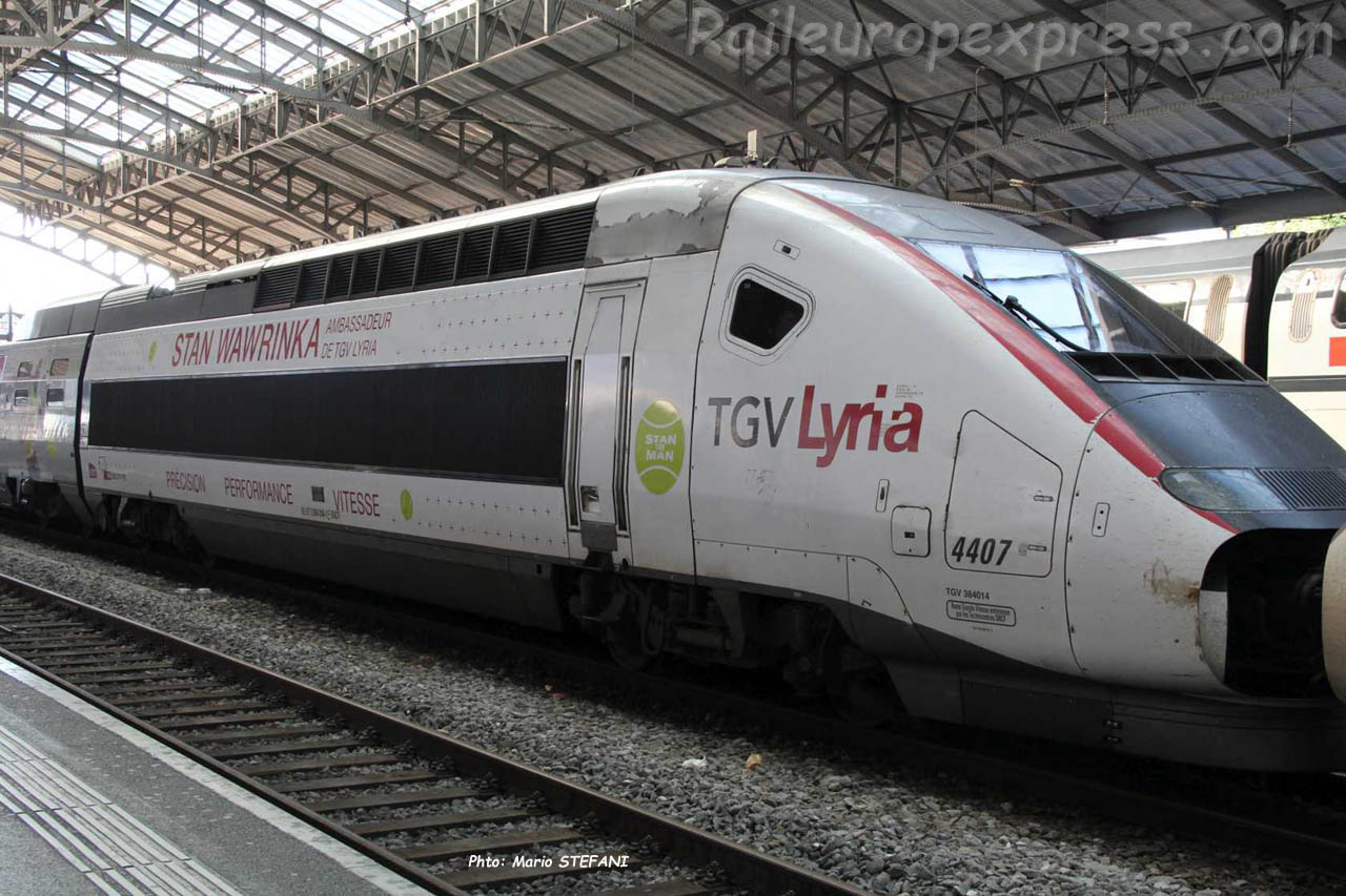 TGV 4407 Lyria à Lausanne (CH)