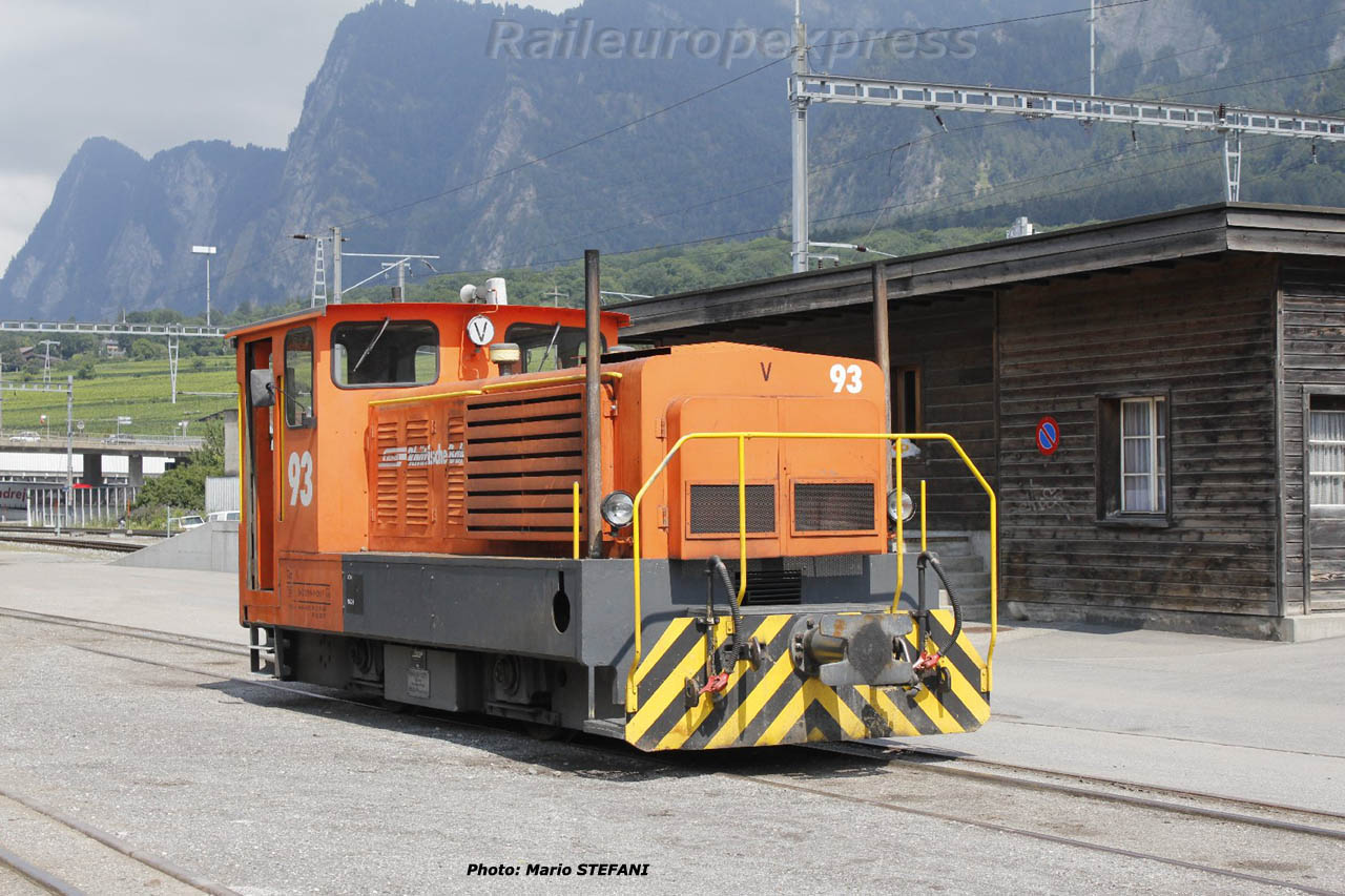 Tm 2/2 93 RhB à Untervaz (CH)