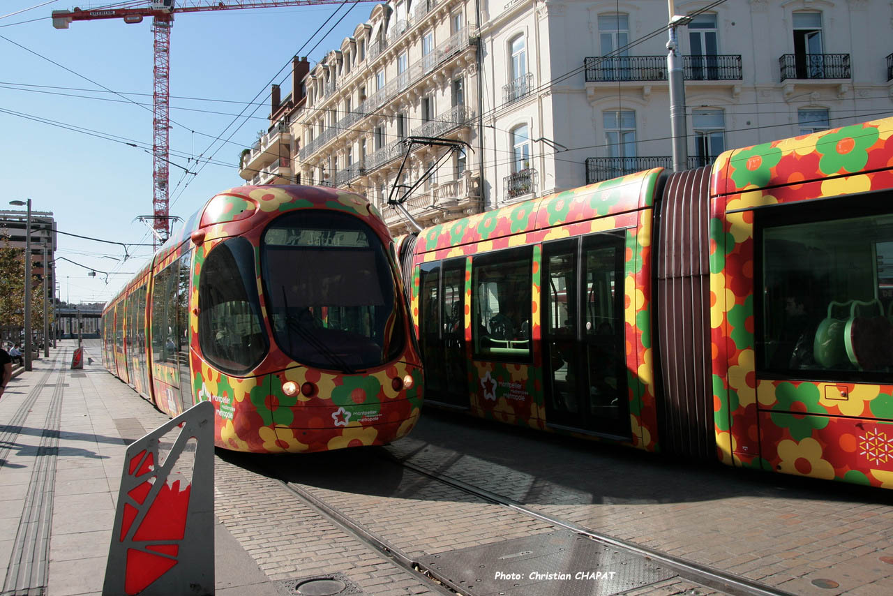 Tram ligne 2 à Montpellier (F-34)