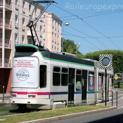 Tramway de Saint Etienne (F-42) pelliculage Euro 2016