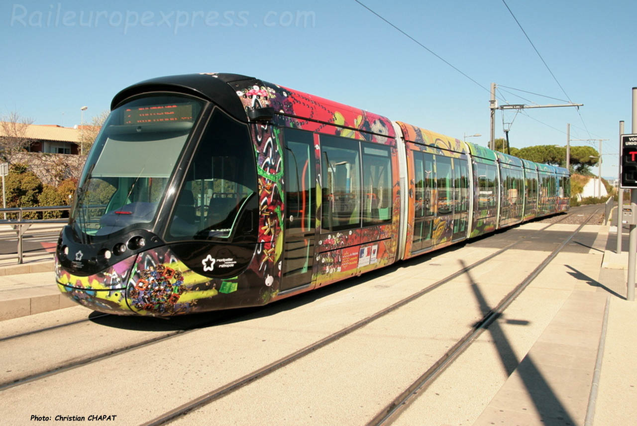 Tramway ligne 3 à Montpellier (F-34)