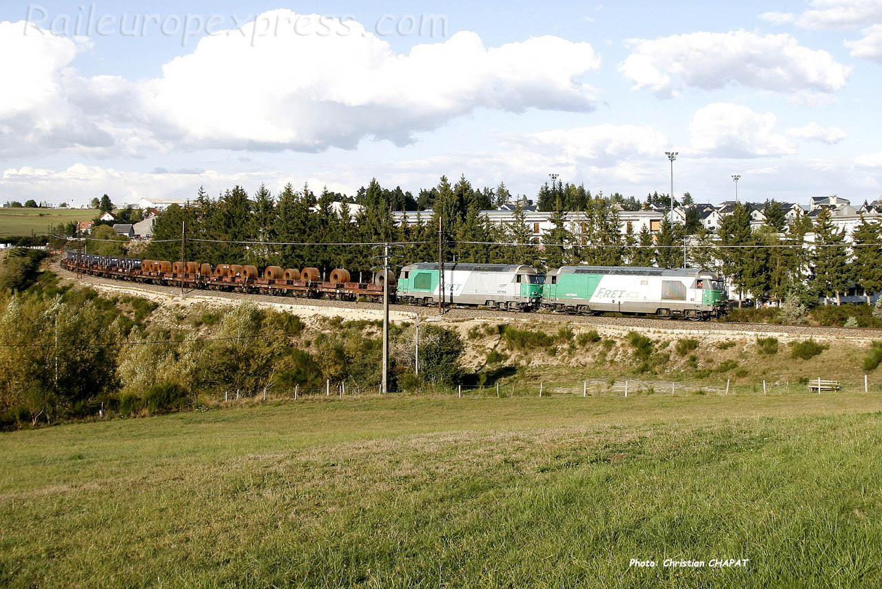 UM de BB 67400 SNCF à Saint Chély d'Apcher (F-48)