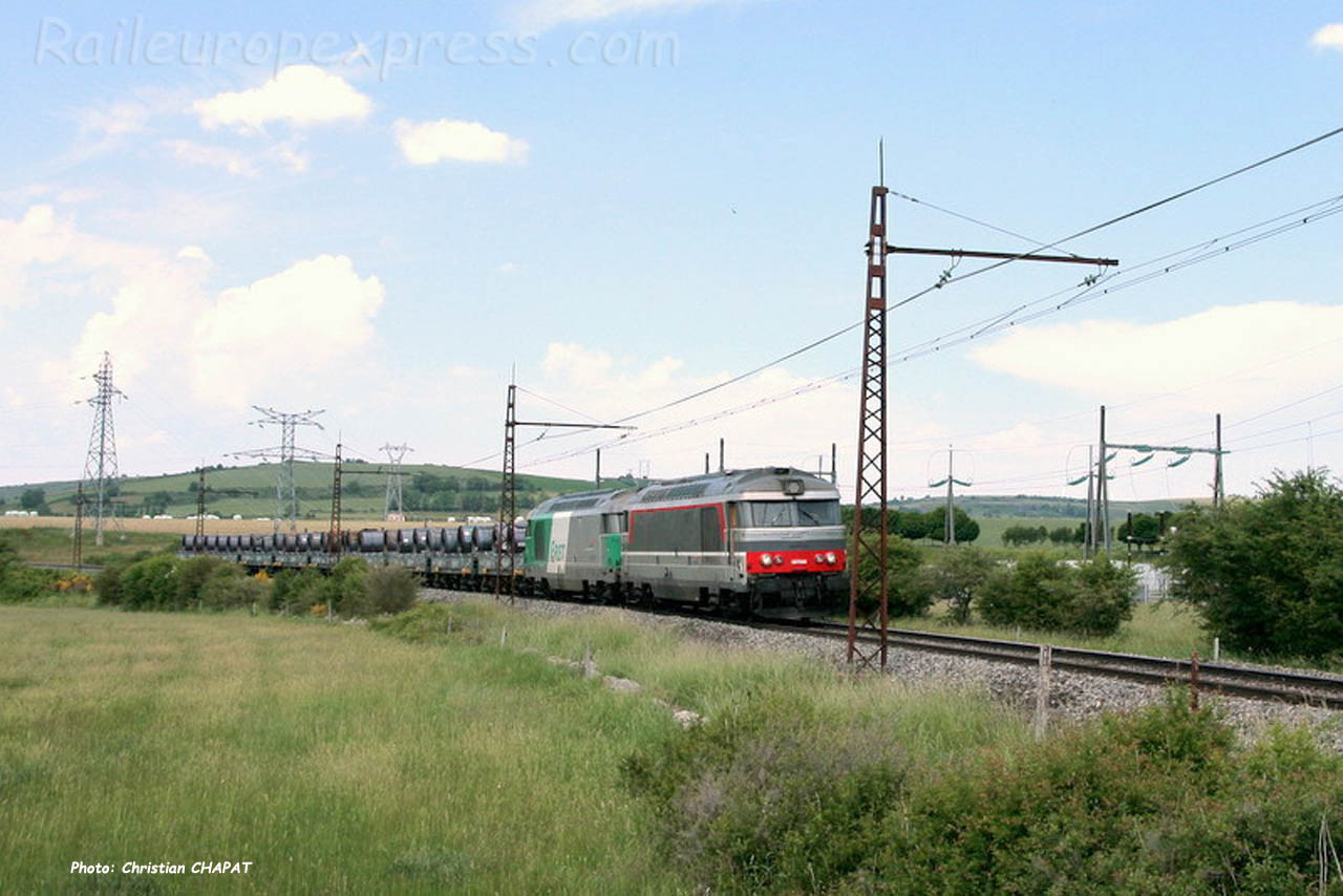 UM de BB 67400 SNCF à Talizat (F-15)