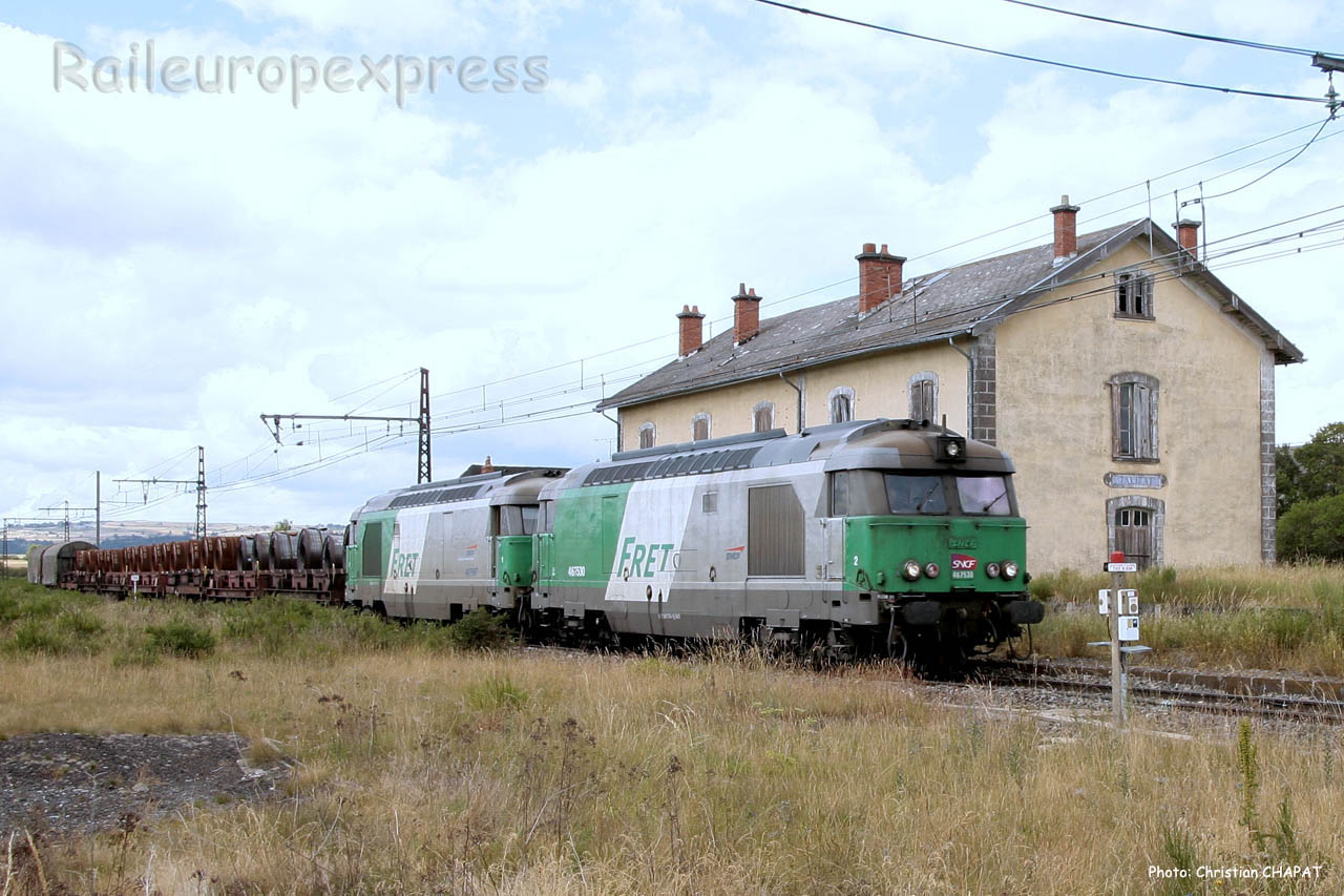 UM de BB 67400 SNCF à Talizat (F-15)