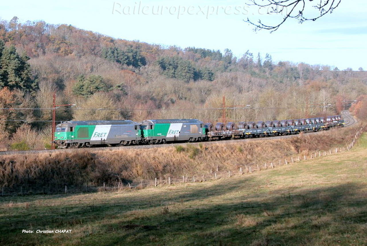 UM de BB 67400 SNCF vers Andelat (F-15)