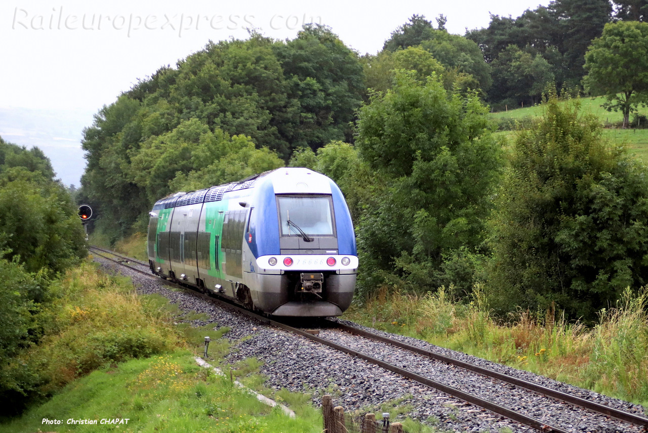 X 76666 SNCF à Neussargues (F-15)