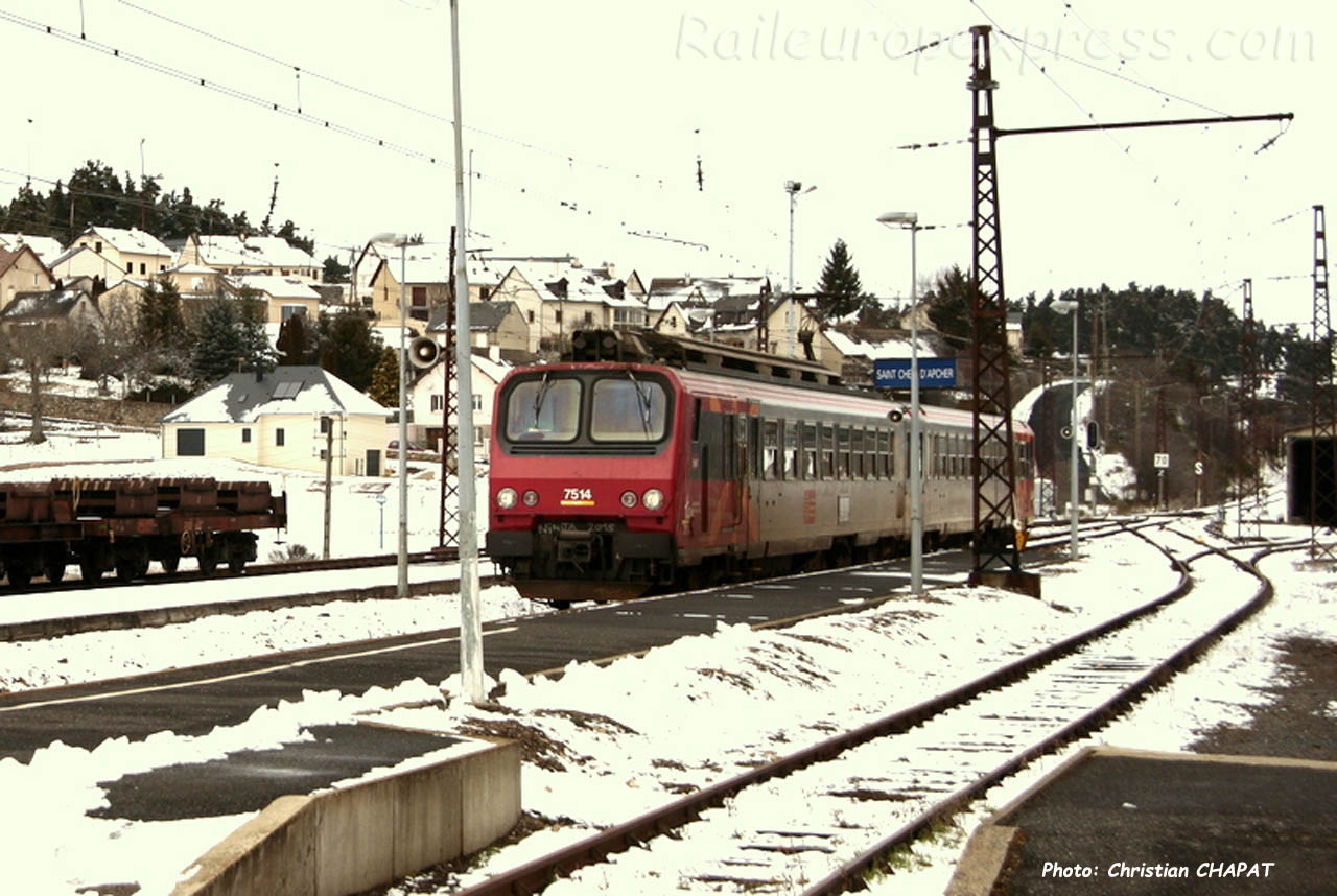 Z 7514 SNCF à Saint Chély d'Apcher (F-48)